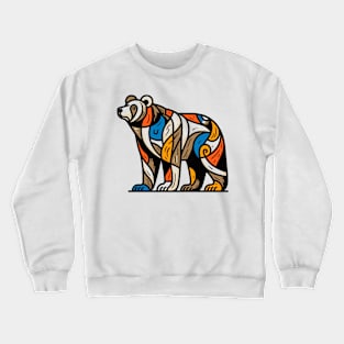 Bear illustration. Illustration of a bear in cubism style Crewneck Sweatshirt